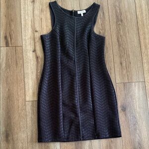 Monteau Black Sheath Mini Dress Scoop Neck Sleeveless